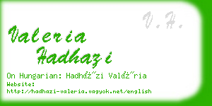 valeria hadhazi business card